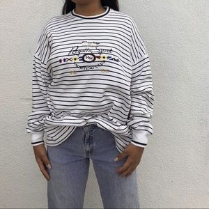striped yacht club sweatshirt